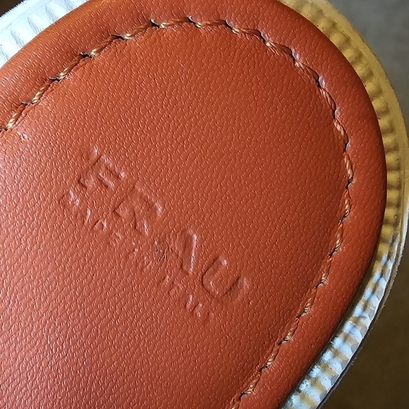 Frau Suede Slingback Platform Sandals Orange Size 38 EU - Picture 9 of 12